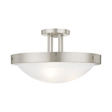 New Brighton 3 Light 16.5 Inch Wide Semi Flush Mount by Livex - 73956