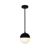 Fusion Ion 1 Light Small Pendant 7 Inch Tall by Justice Design - FSN-4150-OPAL