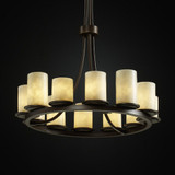 Clouds Dakota 12 Light Large Chandelier by Justice Design CLD-8763-10 - CLD-8763-10