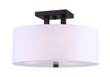 River 3 Light 15 Inch Wide Semi Flush Mount by Canarm Inc - ISF578A03ORB