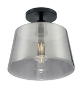 Motif 1 Light 10 Inch Wide Smoked Glass Flush Mount by Nuvo - 60-73-10SF-G