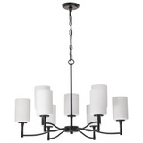 Liam 9 Light Chandelier 20.88 Inch Tall and 30 Inch Wide by Nuvo - 60/8209