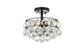 Savannah 3 Light 12 Inch Wide Flush Mount by Elegant - 1107F12