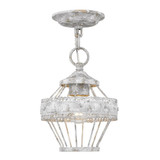 Ferris 1 Light 7.5 Inch Wide Semi Flush Mount by Golden - 7856-1SF