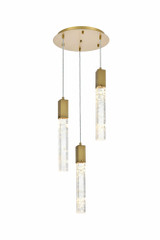 Aurora 6.5W 3 LED Chandelier 19 Inch Tall and 16 Inch Wide by Elegant - 2089D16