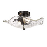 Samara 2 Light 15.38 Inch Wide Semi Flush Mount by Golden - 1140-SF