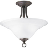 Trinity 2 Light 16 Inch Wide Semi Flush Mount by Progress - P3473