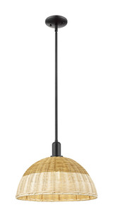 Natural Ballston Dome 1 Light Basket Stem Mini Pendant 16 by Innovations - 716-1S-NBD2-16_P