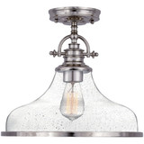 Grant 1 Light 13.5 Inch Wide Semi Flush Mount by Quoizel - GRTS1714