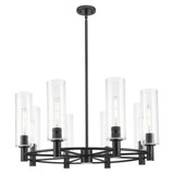 Crown Point 8 Light Stem Chandelier 15.25 Inch Tall by Innovations - 434-8CR-G434-12