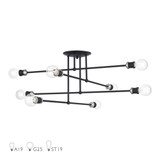 Delacroix 8 Light 35 Inch Wide Semi Flush Mount by Livex - 47179