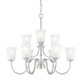 Bronson 9 Light Large Chandelier by Designers Fountain - D278M-9CH-BN