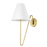 Kennedy 1 Light Swing Arm Wall Sconce 25.13 Inch Wide by Golden - 3690-A1W