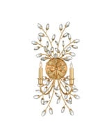 Forget Me Not 2 Light Wall Sconce 25.5 Inch Tall by Currey Company - 5000-0275