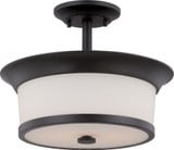 Mobili 2 Light 13.13 Inch Wide Semi Flush Mount by Nuvo - 60-2LS