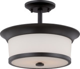 Mobili 2 Light 13.13 Inch Wide Semi Flush Mount by Nuvo - 60-2LS