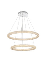 Bowen 80W 2 LED Chandelier 12 Inch Tall and 35.5 Inch Wide by Elegant - 3800G36