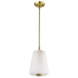 Lune 1 Light Mini Pendant 12.75 Inch Tall and 8 Inch Wide by Nuvo - 60/8227