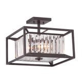 Linares 3 Light 14 Inch Wide Semi Flush Mount by Designers Fountain - 87411