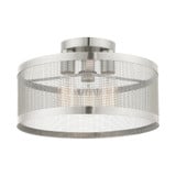 Industro 3 Light 15 Inch Wide Semi Flush Mount by Livex - 46218