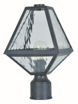 Glacier One Light Outdoor Post Lantern 8 x 15.5 Inches by Crystorama - GLA-9707
