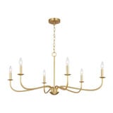 Abells 6 Light Chandelier 18 Inch Tall and 40.13 Inch Wide by Generation - GLC1196