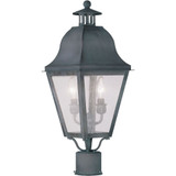 Amwell 2 Light Outdoor Post Top Lantern 8.5 x 21 Inches by Livex  - 2552