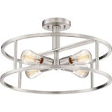 New Harbor 4 Light 18 Inch Wide Semi Flush Mount by Quoizel - NHR1718