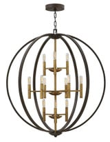 Euclid 12 Light Oversized Foyer 3 Tier Chandelier by Hinkley - 3469