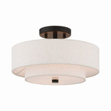 Meridian 2 Light 13 Inch Wide Semi Flush Mount by Livex - 51083