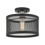 Industro 1 Light 11 Inch Wide Semi Flush Mount by Livex - 46216