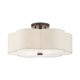 Solstice 3 Light 18 Inch Wide Semi Flush Mount by Livex - 58064