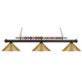 Shark 3 Light Medium Island Pendant by Z-Lite - 170BNS