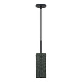 Weavington 1 Light Mini Pendant 23 Inch Tall and 5.13 Inch Wide by Livex - 60040