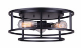 Luca 3 Light 13.75 Inch Wide Flush Mount by Canarm Inc - IFM757A16BK