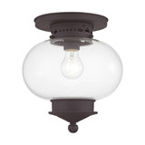 Harbor 1 Light 9.5 Inch Wide Brass Flush Mount by Livex - 5032