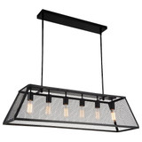 Alyson 6 Light Oversized Linear Chandelier by CWI - 9601P42-121242