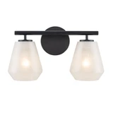 Brooke 2 Light Bath Vanity 8 Inch Tall and 14.75 Inch Wide by Artcraft - AC12182