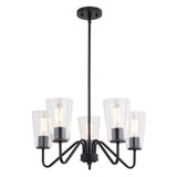 Beverly 5 Light Chandelier 17 Inch Tall and 23 Inch Wide by Vaxcel - H0284