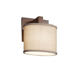 Textile Modular 1 Light ADA Oval Crem Wall Sconce by Justice Design - FAB-8931-30-CREM