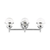 Oldwick 3 Light Clear Glass Vanity Light by Livex - 17413