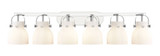 Pilaster II Bell 6 Light Bath Vanity 45.5 Inch Wide by Innovations - 423-6W-G412-6