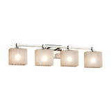 Fusion Tetra 4 Light Weve Glass Vanity Light by Justice Design - FSN-8424-55-WEVE