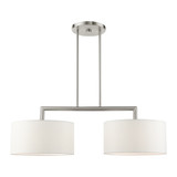 Meridian 2 Light Large Linear Chandelier 18 Inch and 14 Inch Wide by Livex - 45492