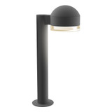 REALS 1 LED Dome Cap and Clear Cylinder Bollard 17.75 Inch Tall by Sonneman - 7303DCFH
