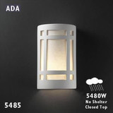 Ambiance Craftsman Window Open Top and Bottom Wall Sconce by Justice Design - CER-5485