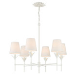 Broche 6 Light Chandelier 28 Inch Tall and 32 Inch Wide by Crystorama - 568