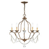 Chesterfield 5 Light Medium Chandelier by Livex - 6435
