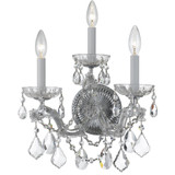 Maria Theresa 3 Light Candle Style Wall Sconce 14 Inch Tall by Crystorama - 4403