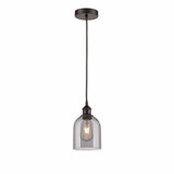 Bella 1 Light Industrial Mini CordHung Pendant 9.5 Inch Tall by Innovations - 616-1P-G558-6
